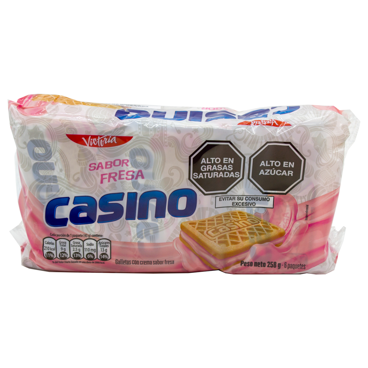 GALLETA CASINO FRESA  PACK X 6 UNID 