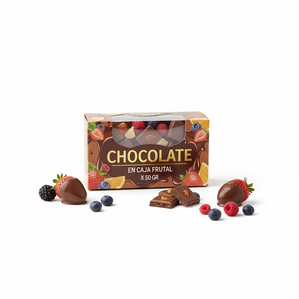 CHOCLATE EN CAJA FRUTADO X 50 GR 