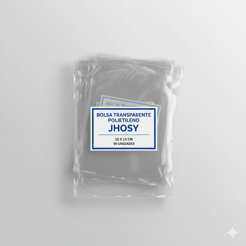 BOLSA TRANSPARENTE POLIETILENO JHOSY 10 X 15