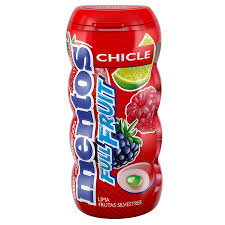 MENTOS CHICLE FRUT ROJOS  X 30 GR 