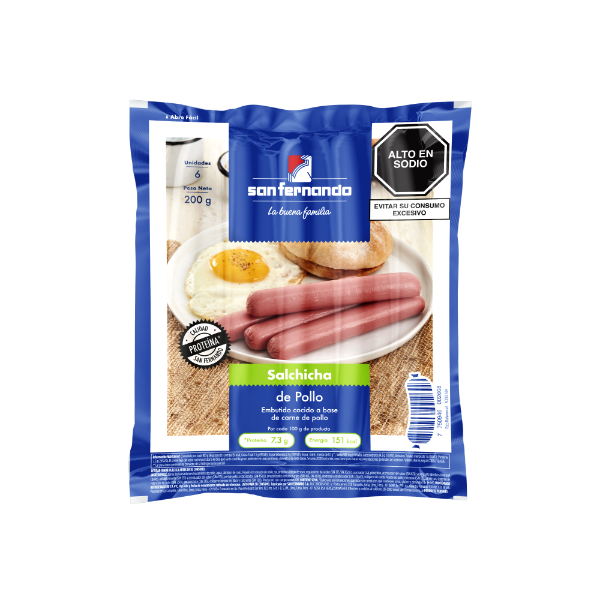 SAN FERNANDO SALCHICHA DE POLLO / 200G