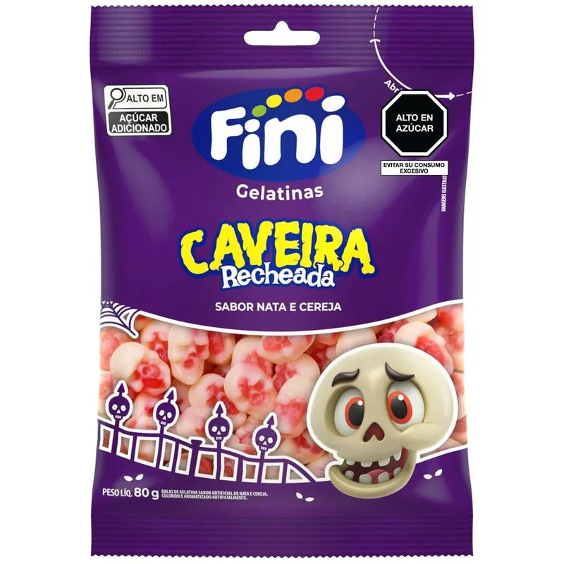 FINI GOMITAS CALAVERA RELLENA X 80 GR  