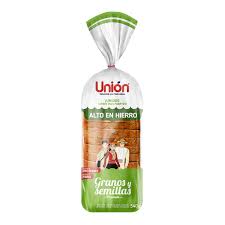 UNION PAN INTEGRAL GRANOS Y SEMILLAS X 540 GR.