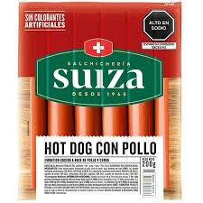HOT DOG DE POLLO SUIZA X 200GR