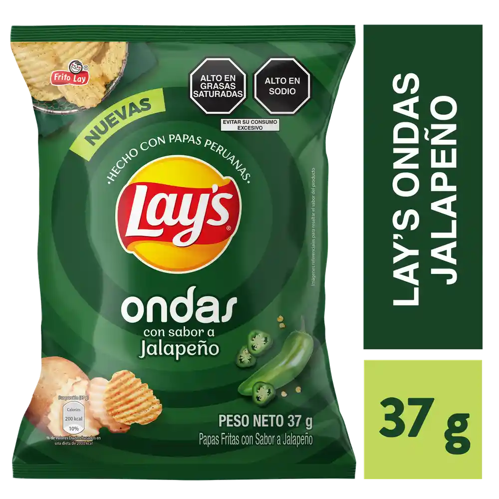 LAYS ONDA JALAPEÑO X 37 GR