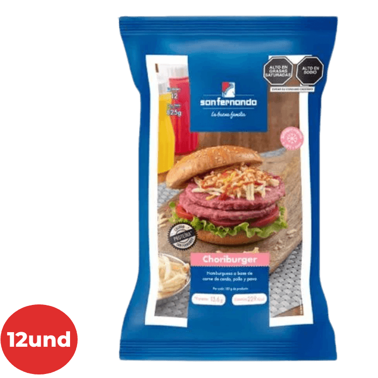 CHORIBURGUER BOLSA X 12 UND X 780   GR 